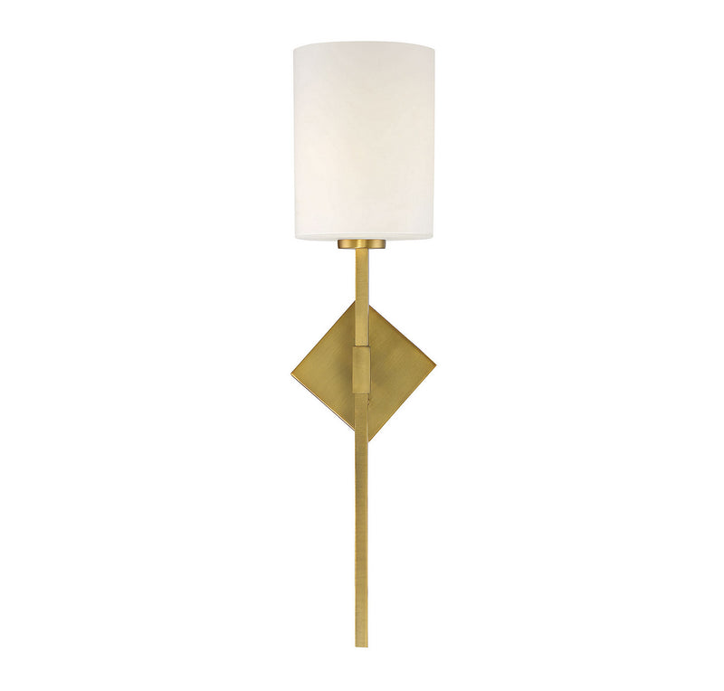 Savoy House 9-0902-1-322 One Light Wall Sconce, Warm Brass