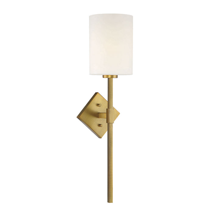 Savoy House 9-0902-1-322 One Light Wall Sconce, Warm Brass
