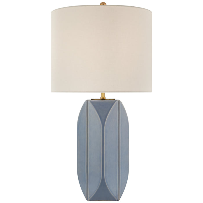 Visual Comfort Signature KS 3630PBC-L One Light Table Lamp, Polar Blue Crackle