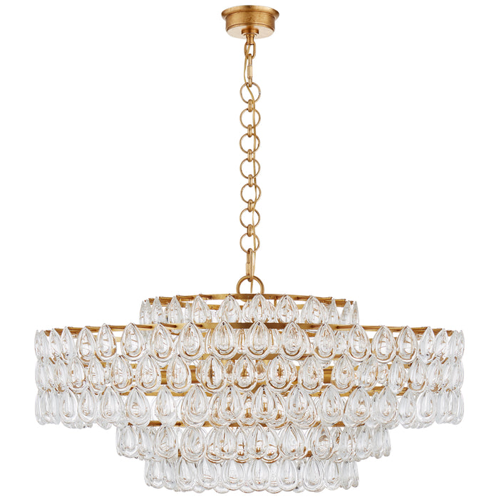 Visual Comfort Signature ARN 5174G-CG 12 Light Chandelier, Gild