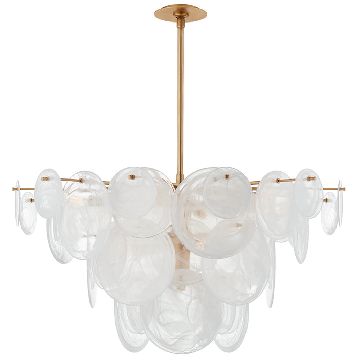 Visual Comfort Signature ARN 5450G-WSG Nine Light Chandelier, Gild
