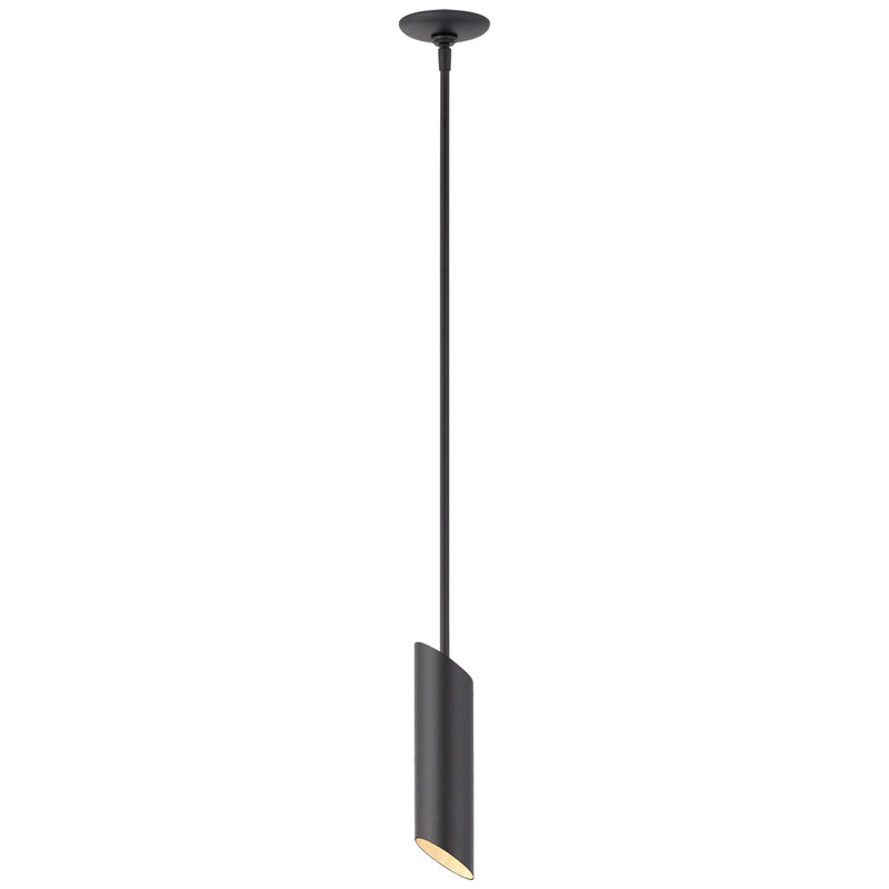 Visual Comfort Signature ARN 5045BLK/G One Light Pendant, Black and Gild
