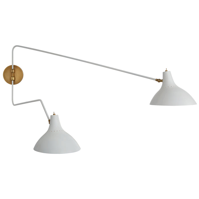 Visual Comfort Signature ARN 2072WHT Two Light Wall Sconce, White