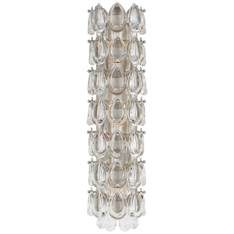 Visual Comfort Signature ARN 2171BSL-CG Three Light Wall Sconce, Burnished Silver Leaf