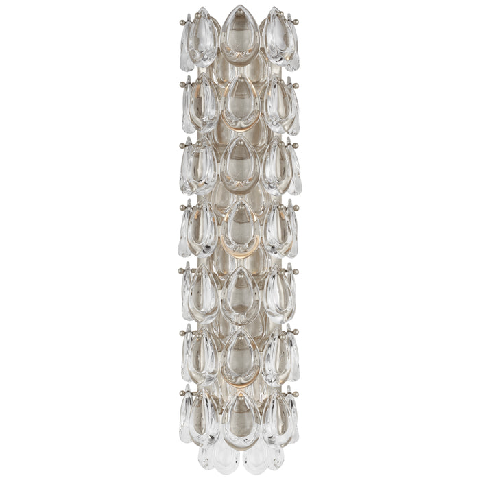Visual Comfort Signature ARN 2171BSL-CG Three Light Wall Sconce, Burnished Silver Leaf