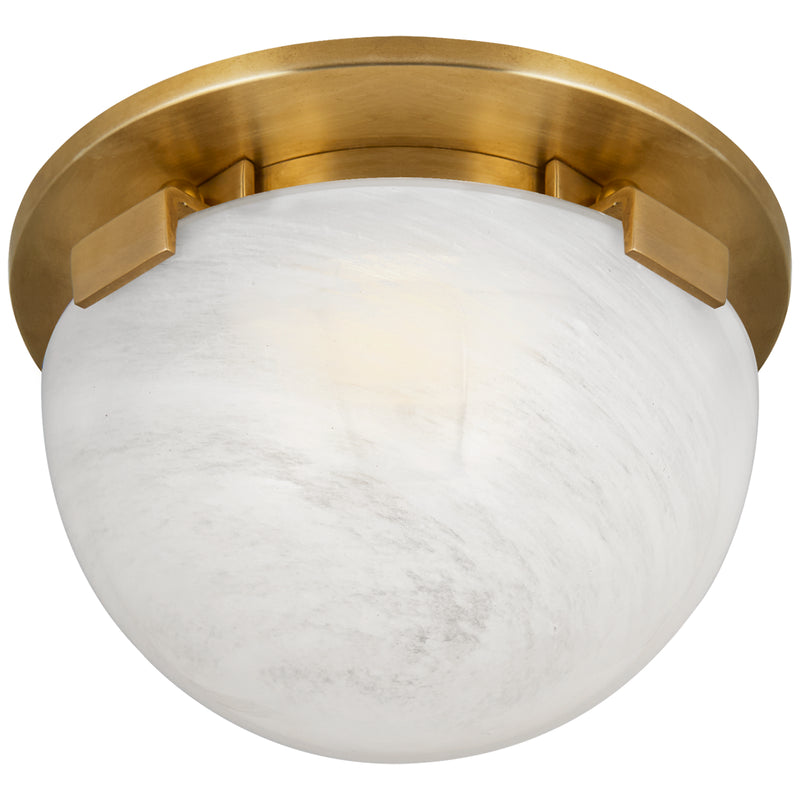 Visual Comfort Signature ARN 4007HAB-WG LED Flush Mount, Hand-Rubbed Antique Brass