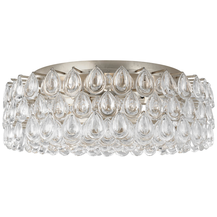 Visual Comfort Signature ARN 4172BSL-CG Six Light Flush Mount, Burnished Silver Leaf