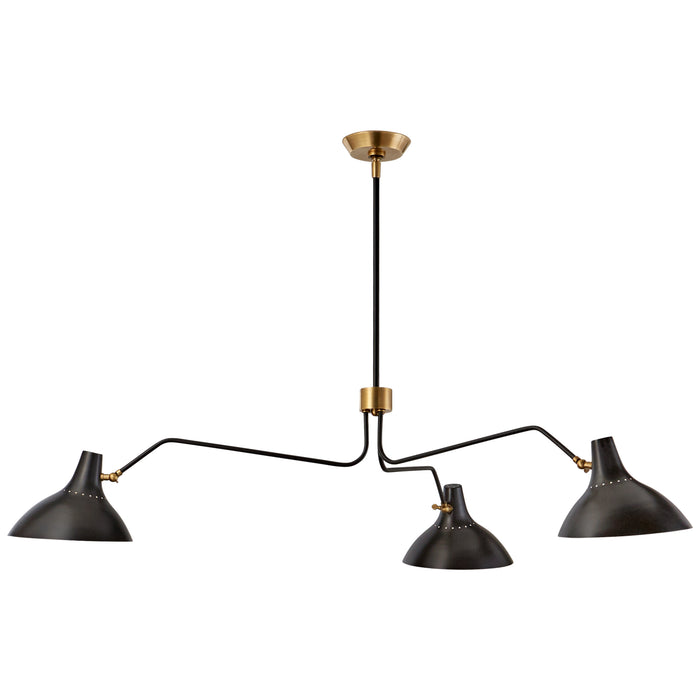 Visual Comfort Signature ARN 5006BLK Three Light Chandelier, Black