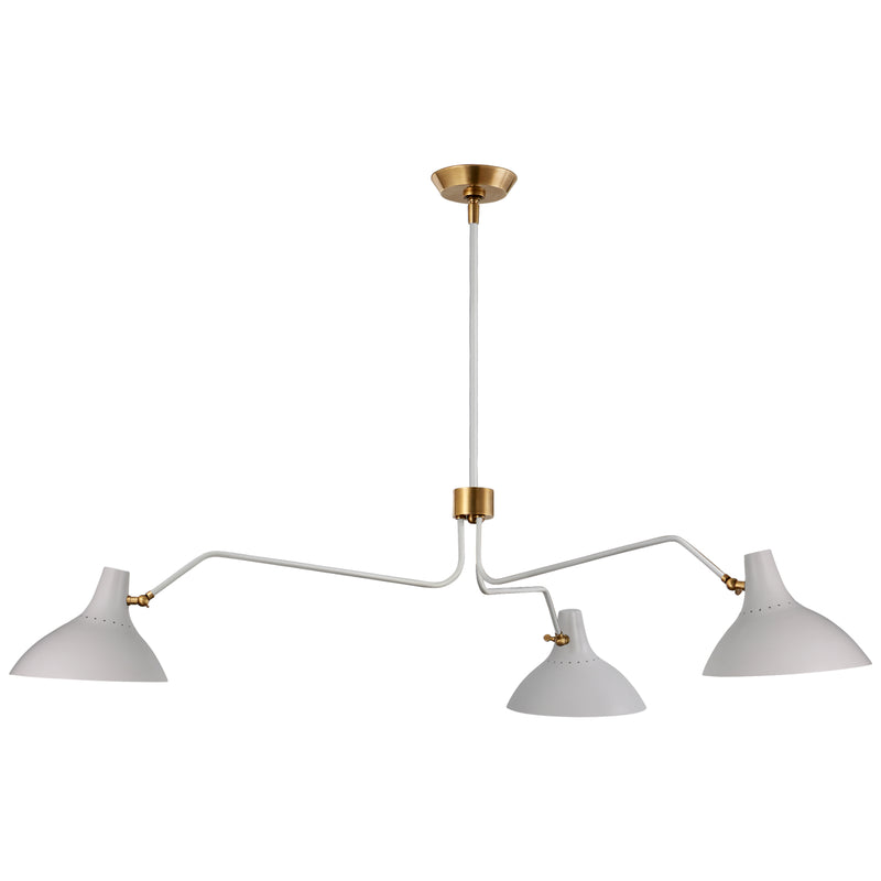 Visual Comfort Signature ARN 5006WHT Three Light Chandelier, White