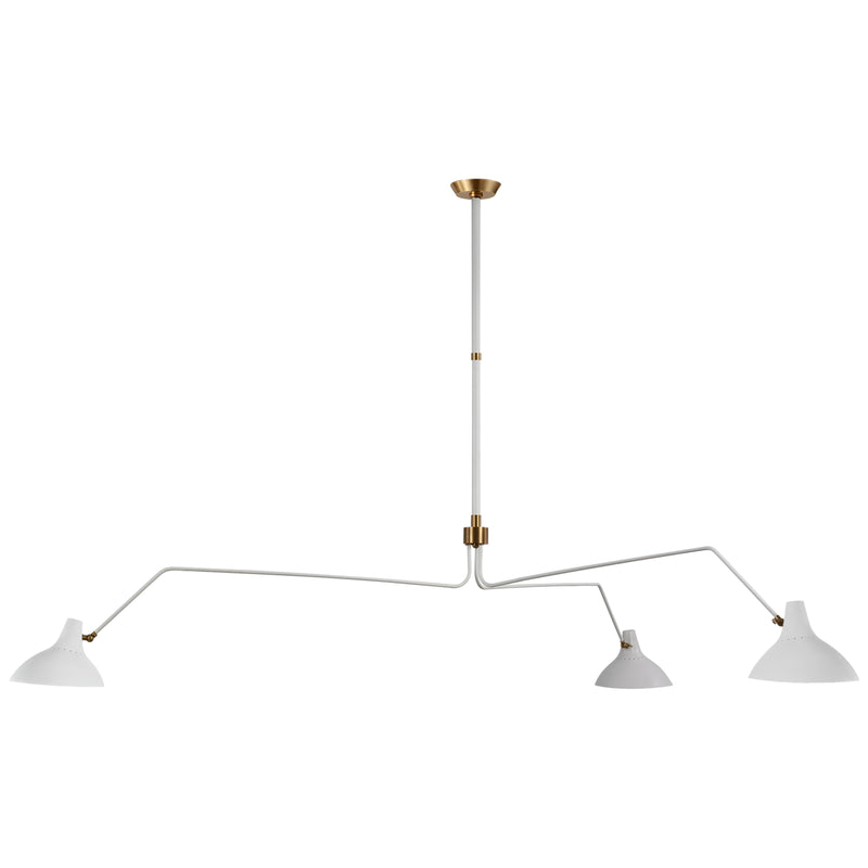 Visual Comfort Signature ARN 5007WHT Three Light Chandelier, White