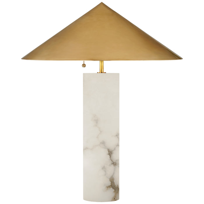 Visual Comfort Signature KW 3047ALB-AB Three Light Table Lamp, Alabaster