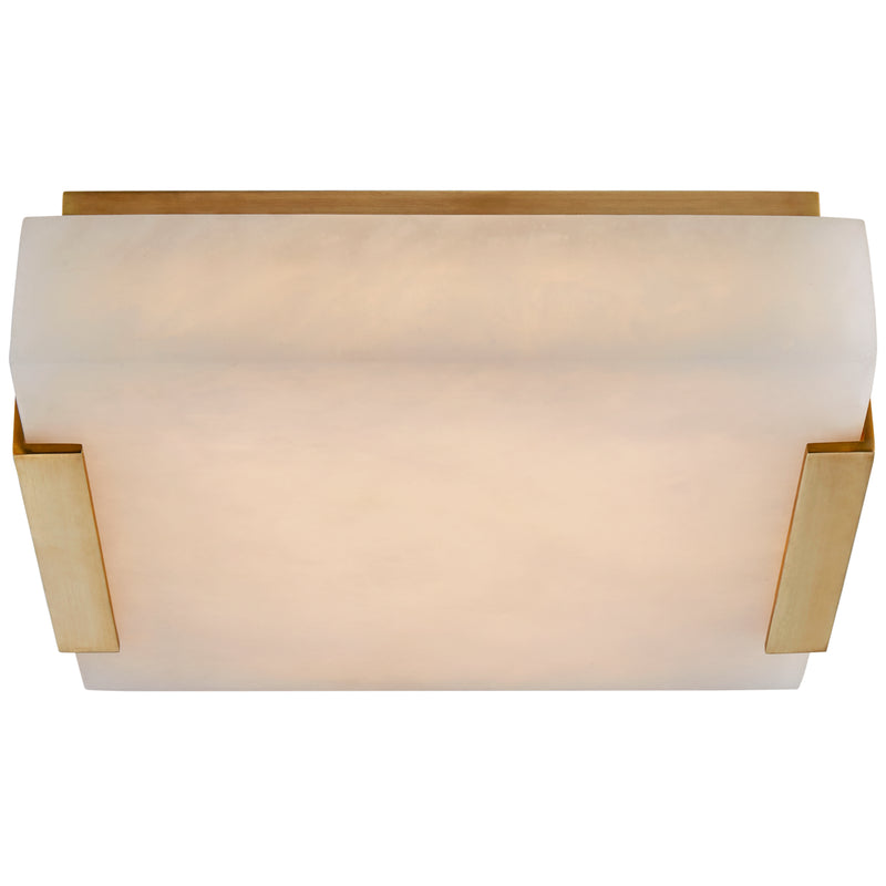 Visual Comfort Signature KW 4114AB-ALB LED Flush Mount, Antique-Burnished Brass