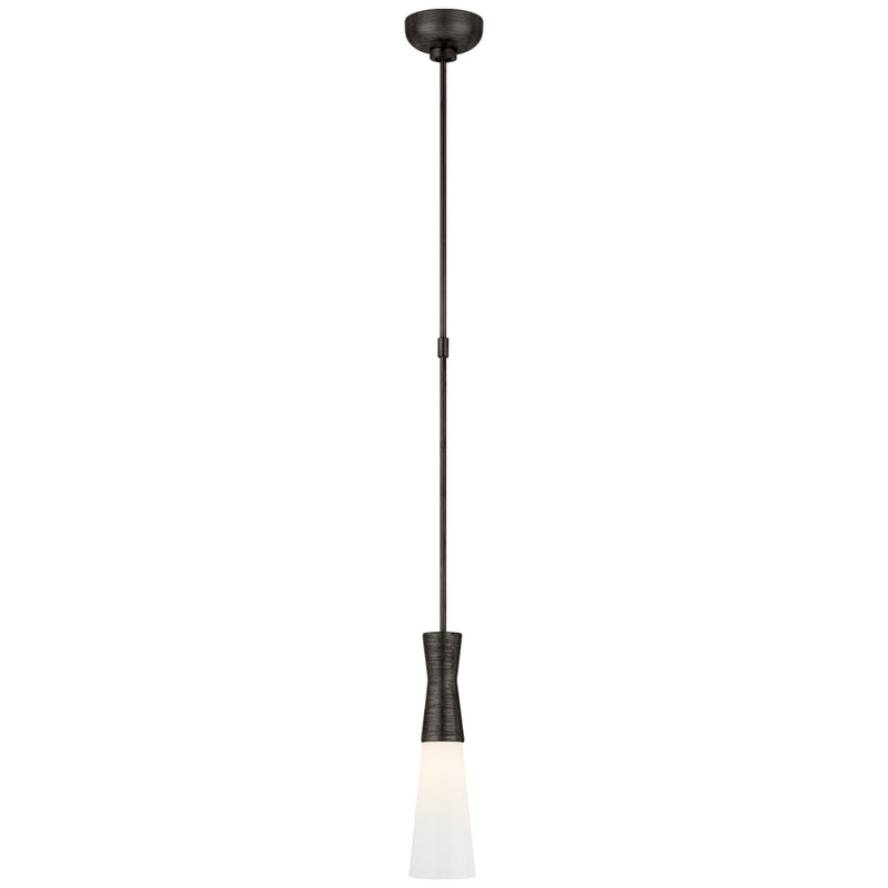 Visual Comfort Signature KW 5531AI-WG One Light Pendant, Aged Iron