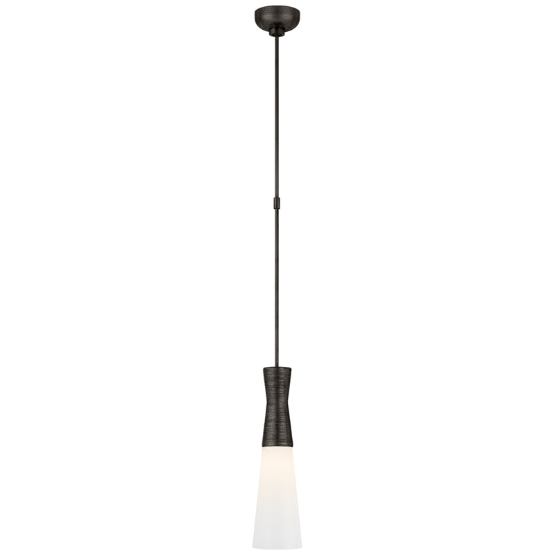 Visual Comfort Signature KW 5533AI-WG One Light Pendant, Aged Iron