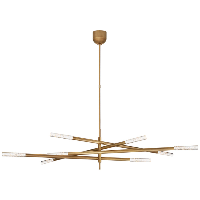 Visual Comfort Signature KW 5589AB-SG LED Chandelier, Antique-Burnished Brass