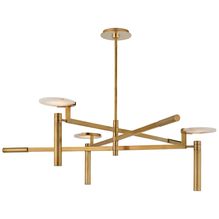 Visual Comfort Signature KW 5602AB-ALB LED Chandelier, Antique-Burnished Brass