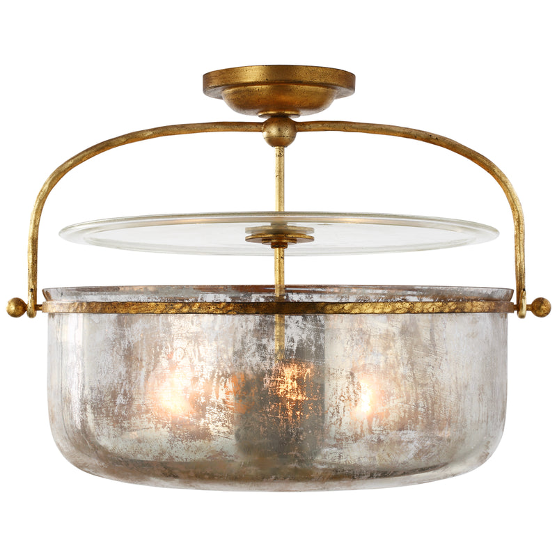 Visual Comfort Signature CHC 4270GI-MG Three Light Lantern, Gilded Iron