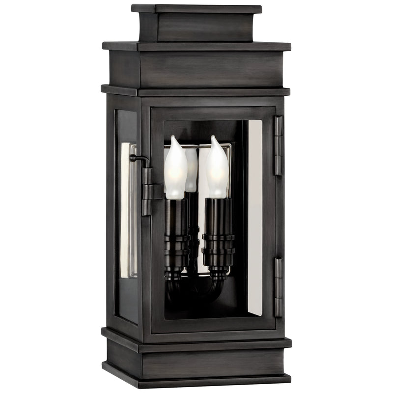 Visual Comfort Signature CHD 2907BZ-CG Two Light Wall Lantern, Bronze