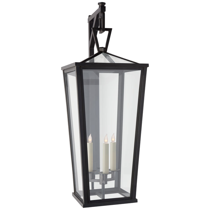 Visual Comfort Signature CHO 2790BZ-CG Three Light Wall Lantern, Bronze
