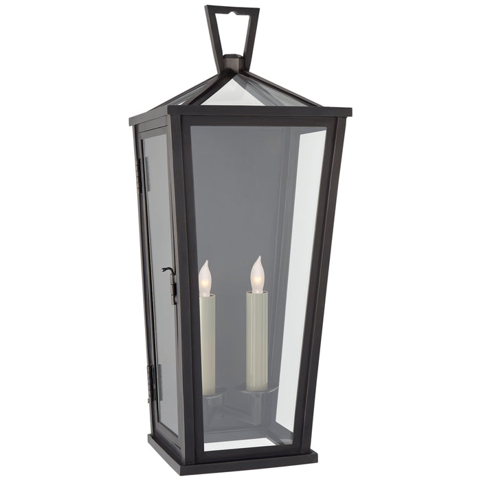 Visual Comfort Signature CHO 2791BZ-CG Two Light Wall Lantern, Bronze
