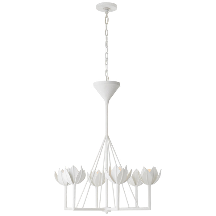Visual Comfort Signature JN 5003PW Six Light Chandelier, Plaster White