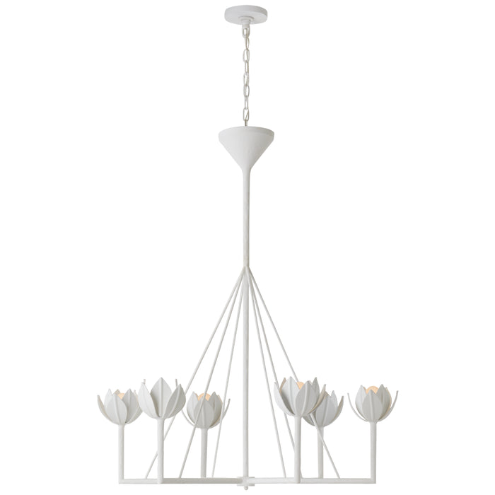 Visual Comfort Signature JN 5004PW Six Light Chandelier, Plaster White