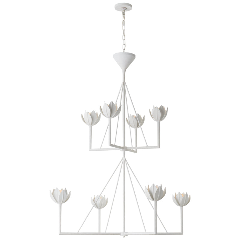 Visual Comfort Signature JN 5006PW Eight Light Chandelier, Plaster White