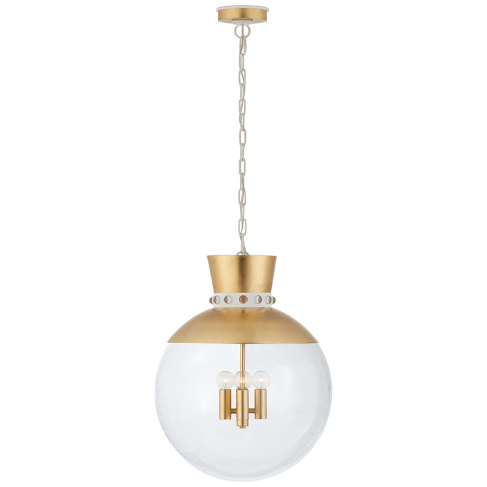 Visual Comfort Signature JN 5052G/WHT-CG Four Light Pendant, Gild and White
