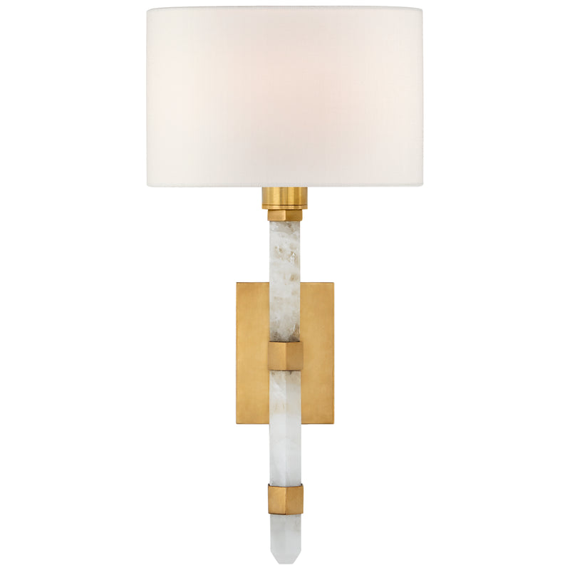Visual Comfort Signature SK 2902AB/Q-L One Light Wall Sconce, Antique-Burnished Brass