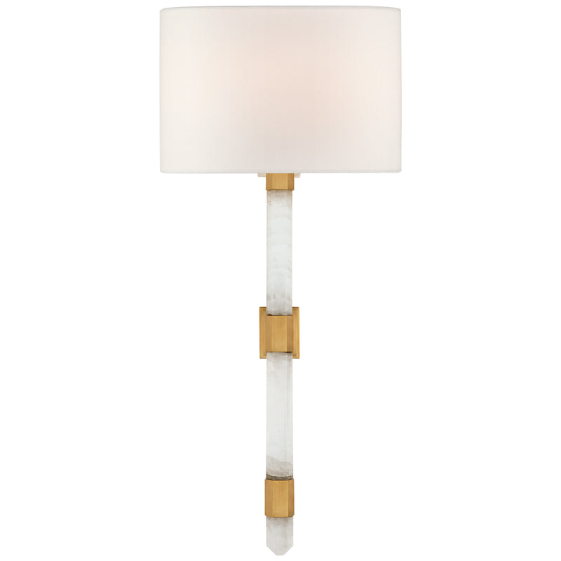 Visual Comfort Signature SK 2904AB/Q-L One Light Wall Sconce, Antique-Burnished Brass