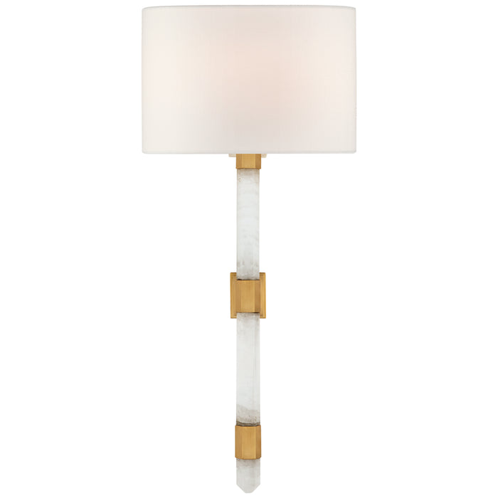 Visual Comfort Signature SK 2904AB/Q-L One Light Wall Sconce, Antique-Burnished Brass