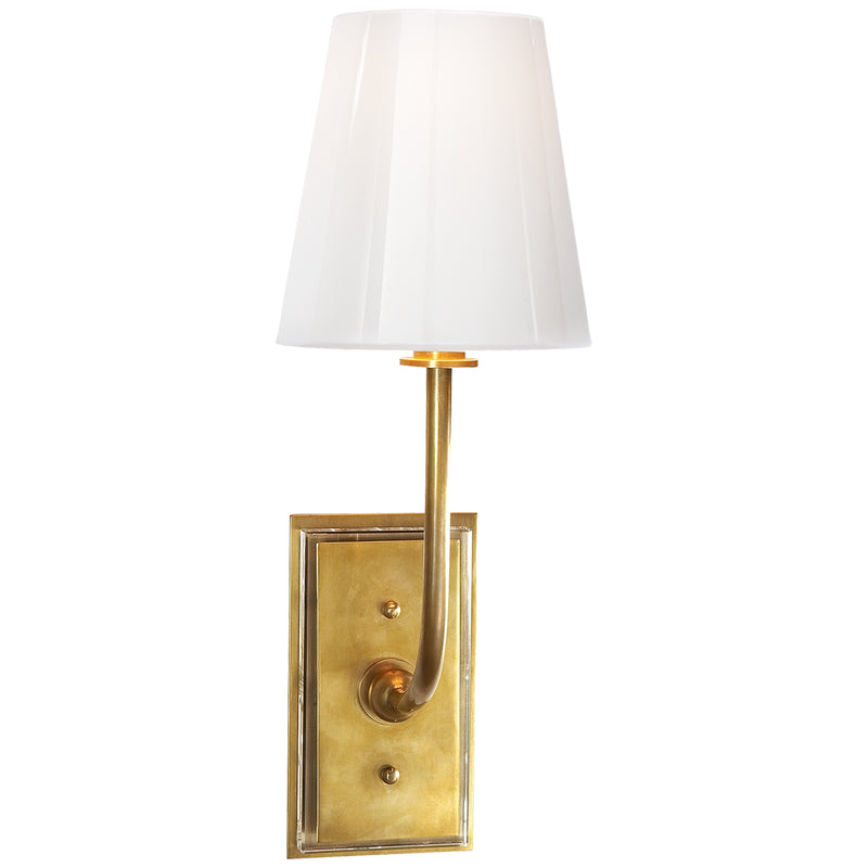 Visual Comfort Signature TOB 2190HAB-WG One Light Wall Sconce, Hand-Rubbed Antique Brass
