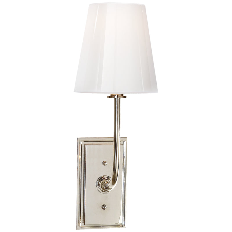Visual Comfort Signature TOB 2190PN-WG One Light Wall Sconce, Polished Nickel