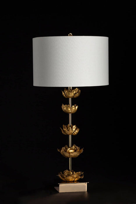 Regina Andrew 13-1284 One Light Table Lamp, Gold Leaf
