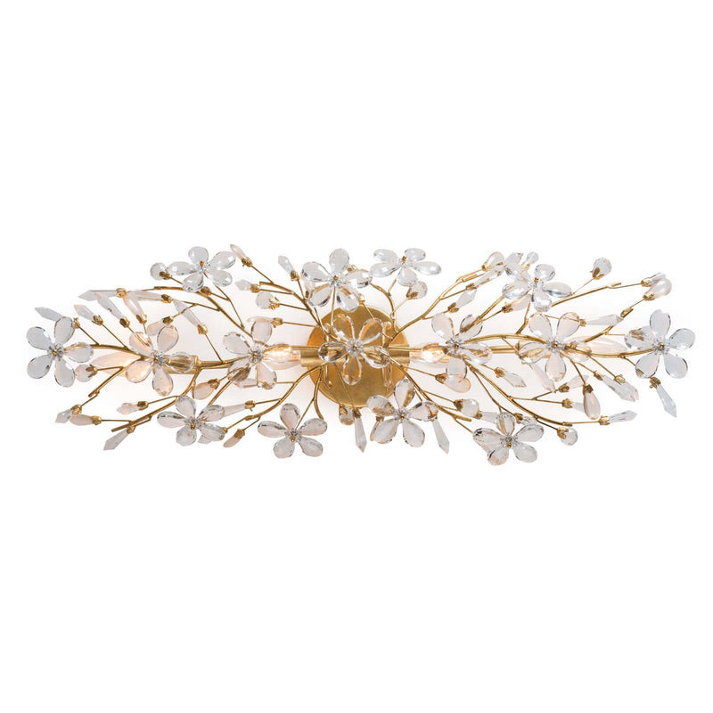 Regina Andrew 15-1084GL Four Light Wall Sconce, Gold Leaf