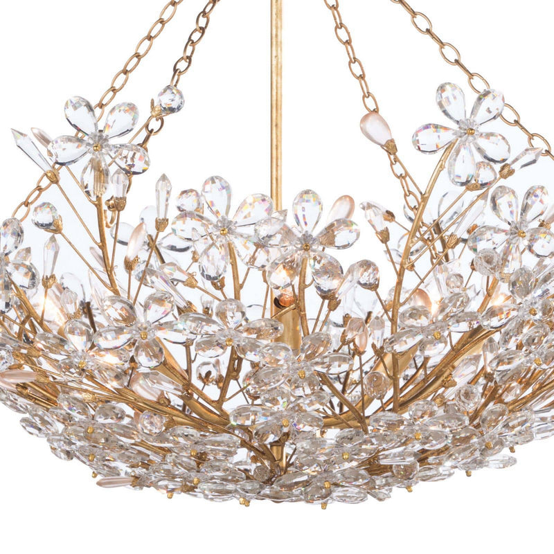 Regina Andrew 16-1174GL Six Light Chandelier, Gold Leaf
