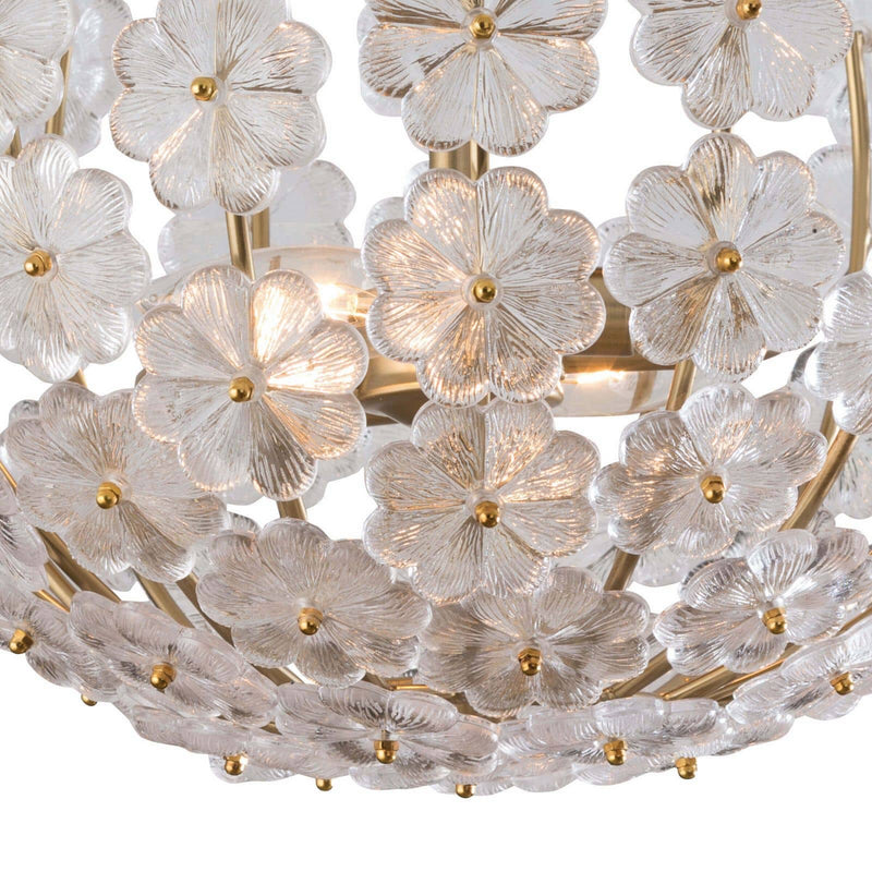 Regina Andrew 16-1176 Two Light Flush Mount, Natural Brass