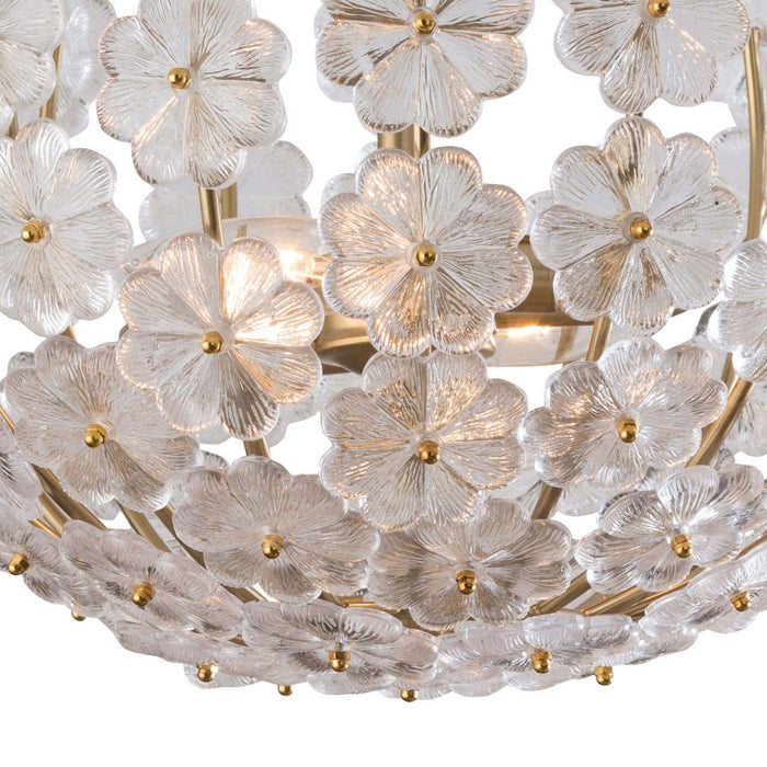 Regina Andrew 16-1176 Two Light Flush Mount, Natural Brass