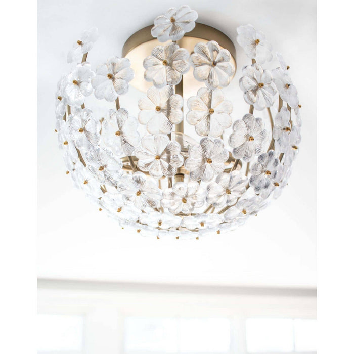 Regina Andrew 16-1176 Two Light Flush Mount, Natural Brass