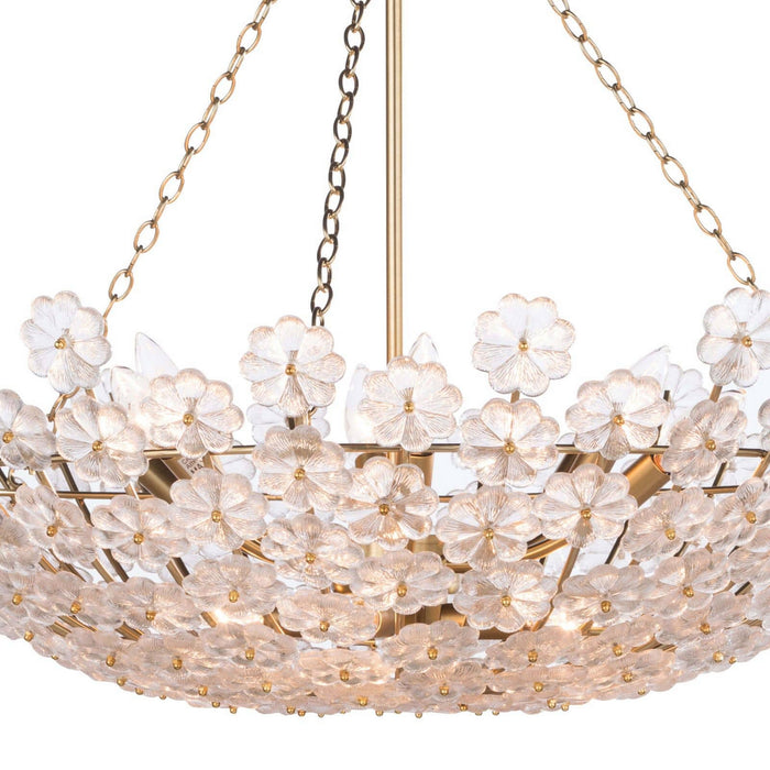 Regina Andrew 16-1177 12 Light Chandelier, Natural Brass