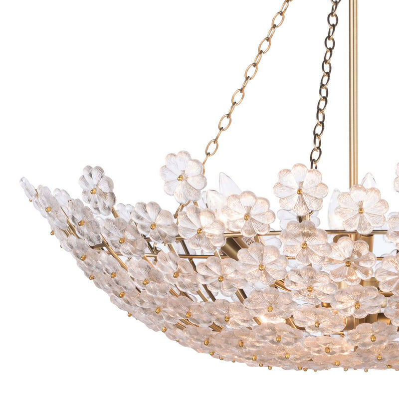 Regina Andrew 16-1177 12 Light Chandelier, Natural Brass