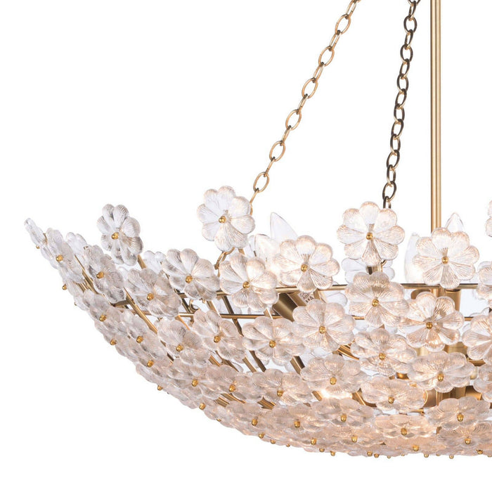 Regina Andrew 16-1177 12 Light Chandelier, Natural Brass