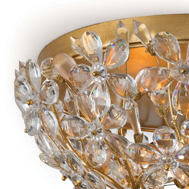 Regina Andrew 16-1183GL Two Light Flush Mount, Gold Leaf