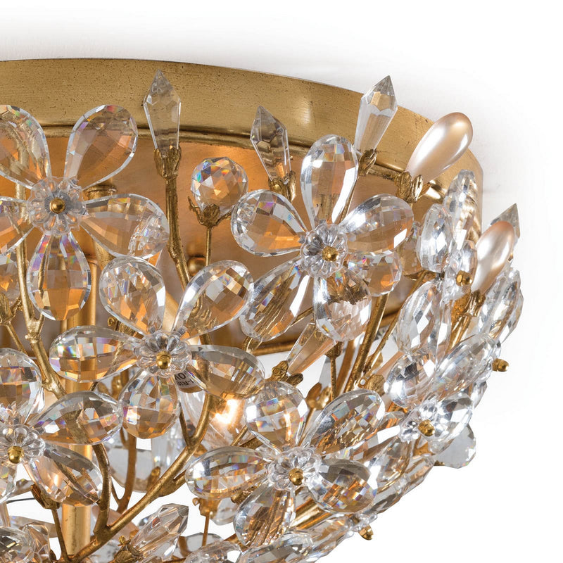 Regina Andrew 16-1183GL Two Light Flush Mount, Gold Leaf