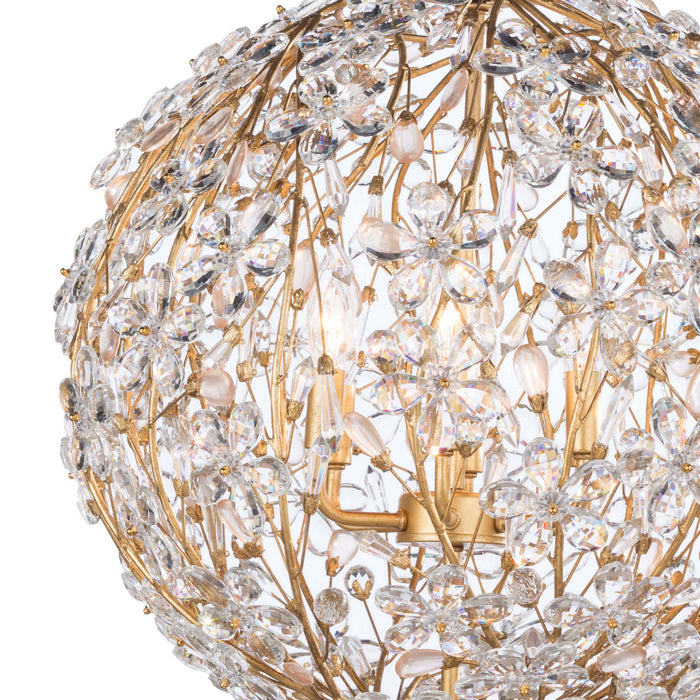 Regina Andrew 16-1184GL Six Light Chandelier, Gold Leaf