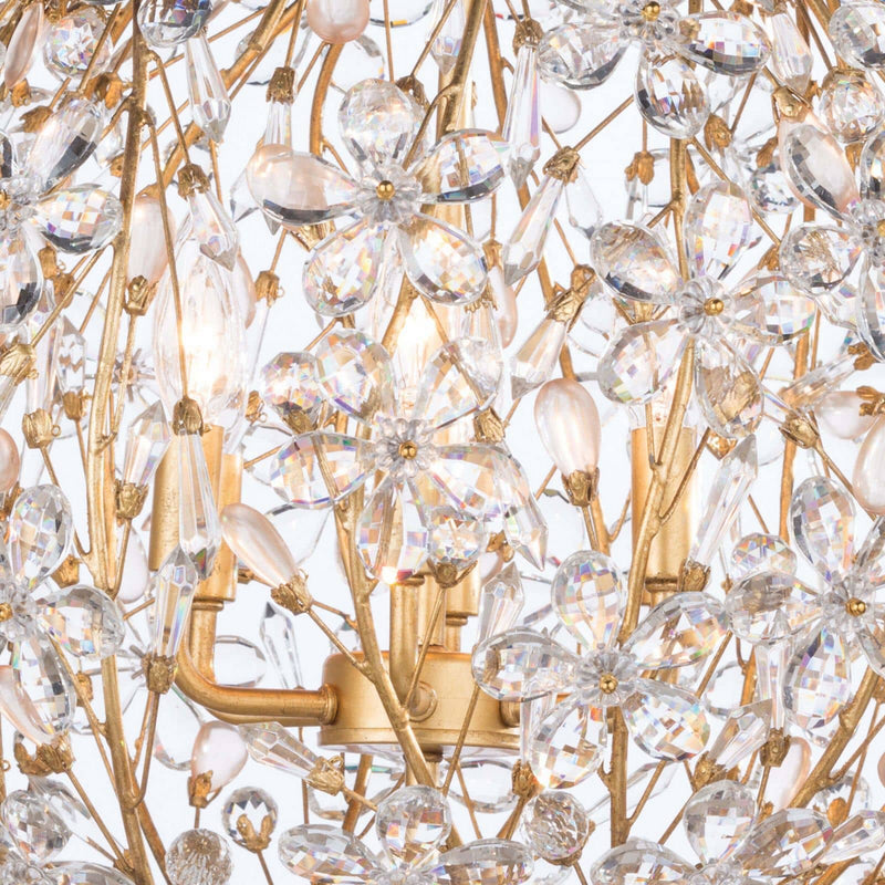 Regina Andrew 16-1184GL Six Light Chandelier, Gold Leaf