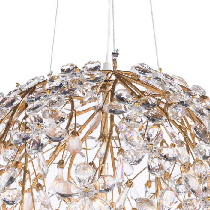 Regina Andrew 16-1184GL Six Light Chandelier, Gold Leaf