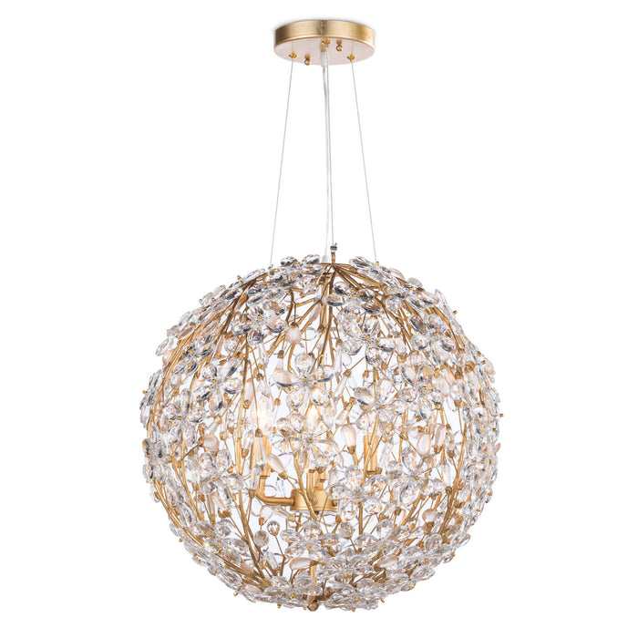 Regina Andrew 16-1184GL Six Light Chandelier, Gold Leaf