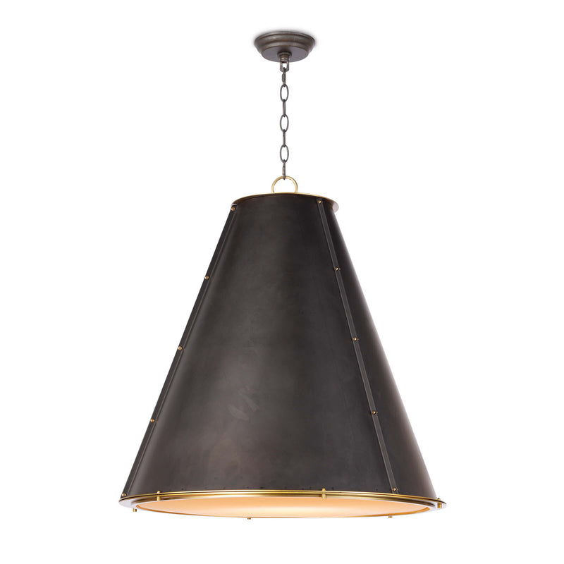 Regina Andrew 16-1191BBNB Three Light Chandelier, Blackened Brass