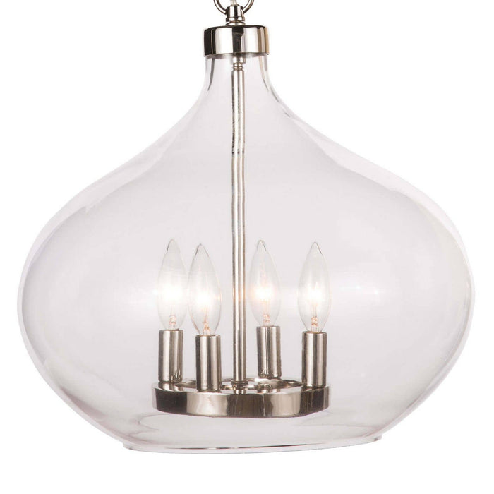 Regina Andrew 16-1207PN Four Light Chandelier, Polished Nickel